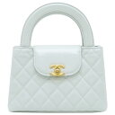 \最大3万円割引クーポン数量限定5/1-5/3/ シャネル CHANEL 2WAYバッグ マトラッセ ミニ ショッピングバッグ カーフスキン ライトブルー ゴー...