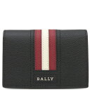 \10%OFFセール 最大3万円割引クーポン/ バリー BALLY カードケース タイク レザー ブラック シルバー金具 黒 カード入れ 名刺入れ 621802...