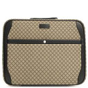 \最大3万円割引クーポン数量限定5/1-5/3/ グッチ GUCCI キャリーバッグ ディアマンテ トラベルバッグ PVC レザー ブラック×ベージュ シルバー...