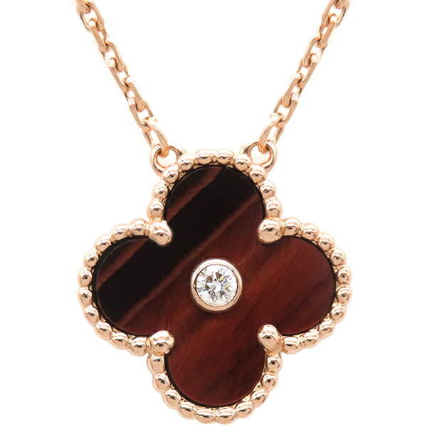 ＼2%OFFセール／ ヴァンクリーフアーペル Van Cleef & Arpels ネックレス ヴィンテージアルハンブラ ペンダント K18PG ダイヤモンド ブルズアイ ブラウンXローズゴールド 2017年 ホリデー 限定 1石 VCARP0MV00【中古】のサムネイル