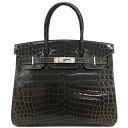 \全品PT2倍day 5/1限定 &最大3万円割引クーポン数量限定5/1-5/3/ エルメス HERMES ハンドバッグ バーキン30 ニロティカス グラファイ...