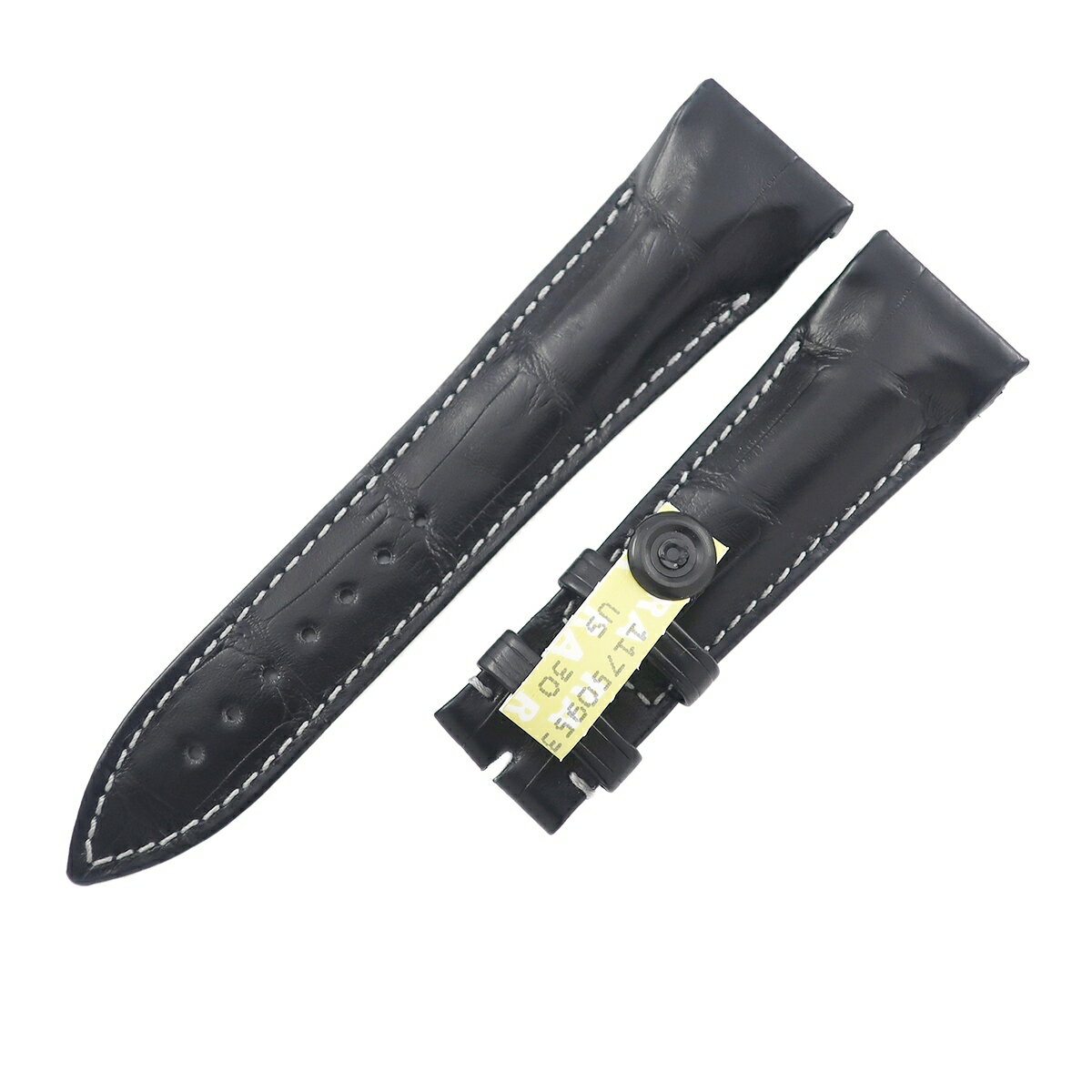 フランクミュラー FRANCK MULLER コンキスタドール グランプリ 8900用 クロコバンド 未使用 純正 ベルト ロング 22mm 黒 メンズ 腕時計 【中古】