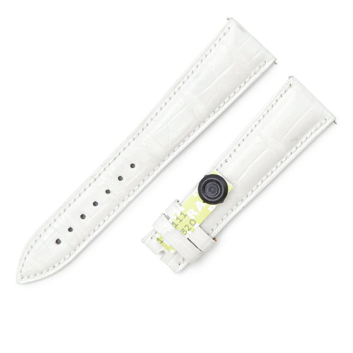 \ポイント10倍/ フランクミュラー FRANCK MULLER トノウカーベックス 7850/7880/7080用 クロコバンド 新品同様 純正 ロング 20mm ホワイト 白 メンズ 腕時計 【中古】