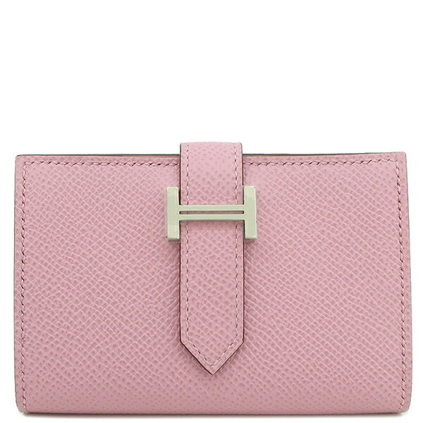 エルメス HERMES 二つ折り財布 ベアンミニ コンパクト財布 コインケース ヴォーエプソン モーヴシルベストル シルバー金具 新品 未使用 U刻印（2022年製） 【箱】【中古】のサムネイル