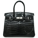\全品PT2倍day 5/1限定 &最大3万円割引クーポン数量限定5/1-5/3/ エルメス HERMES ハンドバッグ バーキン30 ニロティカス ブラック ...