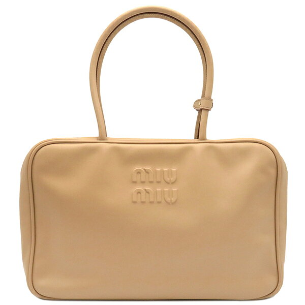 ミュウミュウ MIU MIU ハンドバッグ ボー バッグ レザー ノワゼット ゴールド金具 5BB117 【保存袋】【中古】のサムネイル
