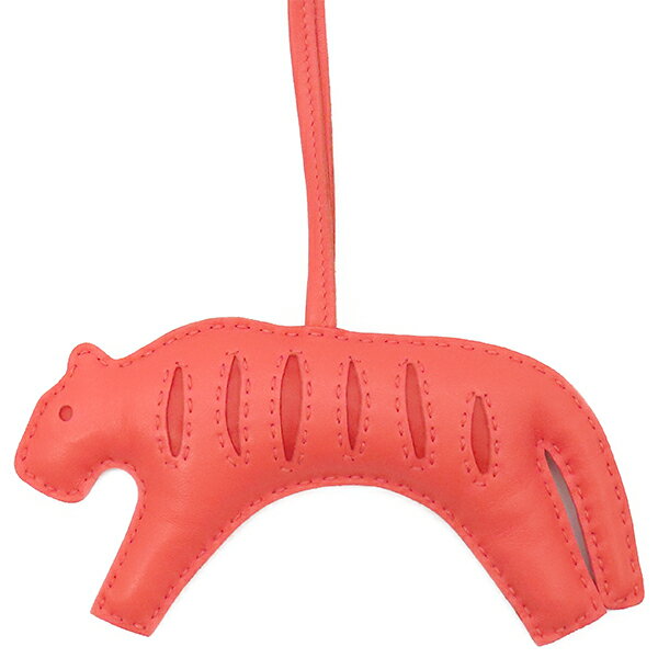 ＼最大3万円割引クーポン数量限定 2/10 2時まで ／ エルメス HERMES バッグチャーム ルール— アニューミロ ローズメキシコ×ローズティリアン バイカラー 【箱】【中古】