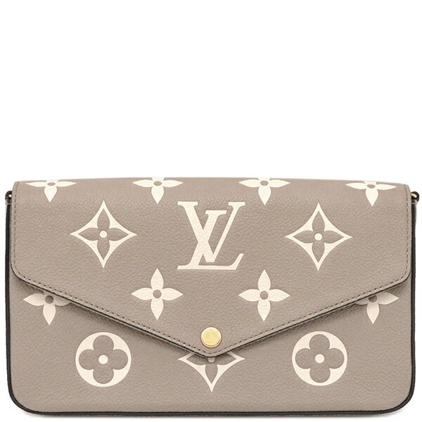 ルイヴィトン LOUIS VUITTON チェーンウォレット ポシェット フェリシー モノグラムアンプラント トゥルトレールクレーム ゴールド金具 グレージュ ベージュ チェーンショルダー M69977 RFID 【箱】【中古】