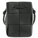 \最大4万円割引クーポン 数量限定/ ボッテガヴェネタ BOTTEGA VENETA ショルダーバッグ イントレチャート ミニ カセット バケット ラムスキン ブラック 黒 ミニバッグ 680217VCQC48425【中古】