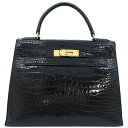 \全品PT2倍day 5/1限定 &最大3万円割引クーポン数量限定5/1-5/3/ エルメス HERMES 2WAYバッグ ケリー28 外縫い ポロサス ブラッ...