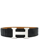 エルメス HERMES ベルト コンスタンスH #100 ポロサス スイフト ブラック×ゴールド #100 シルバー金具 リバーシブル Hバックル 黒 茶 クロ...
