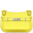 \最大3万円割引クーポン数量限定5/1-5/3/ エルメス HERMES ショルダーバッグ ジプシエール ミニ スイフト ライム シルバー金具 黄色 B刻印(2...