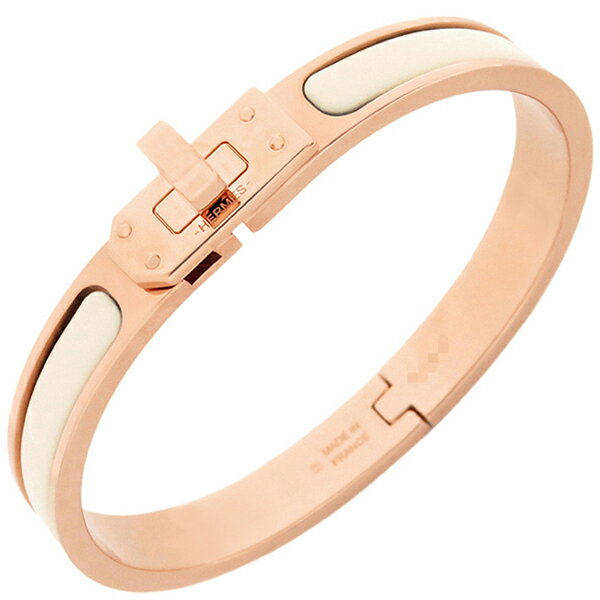 エルメス HERMES ブレスレット ミニ クリック ケリー GP エナメル クリームXピンクゴールド ピンクゴールド金具 白 アイボリー 【中古】のサムネイル