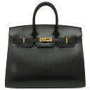 \最大3万円割引クーポン数量限定5/1-5/3/ エルメス HERMES ハンドバッグ バーキン25 セリエ 外縫い ボックスカーフ ブラック ゴールド金具 黒...