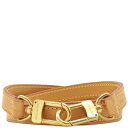 \最大3万円割引クーポン数量限定5/1-5/3/ ルイヴィトン LOUIS VUITTON ショルダーストラップ ヌメ革 99cm ヌメ革 ブラウン ガンメタル...