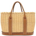 \8/1限定全品PT2倍 &最大3万円割引クーポン数量限定/ エルメス HERMES トートバッグ ガーデンパーティ ピクニック ヴォーバレニア 柳 ベージュ×...