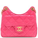 \10%OFFセール 最大3万円割引クーポン/ シャネル CHANEL ショルダーバッグ ココマーク ホーボーバッグ レザー ピンク ヴィンテージ金具 ハンドバッグ チェーンショルダー 新品 未使用 AS3710 ランダムシリアル 【箱】【中古】