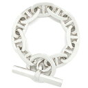 \最大3万円割引クーポン数量限定5/1-5/3/ エルメス HERMES ブレスレット シェーヌダンクル TGM シルバー925 シルバー 10コマ スターリン...