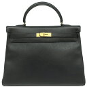 \全品PT2倍day 5/1限定 &最大3万円割引クーポン数量限定5/1-5/3/ エルメス HERMES 2WAYバッグ ケリー35 内縫い アルデンヌ ブラ...