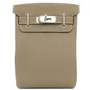 \最大3万円割引クーポン数量限定5/1-5/3/ エルメス HERMES ボディバッグ ケリー アッカド PM トゴ エトゥープ シルバー金具 グレージュ ショ...