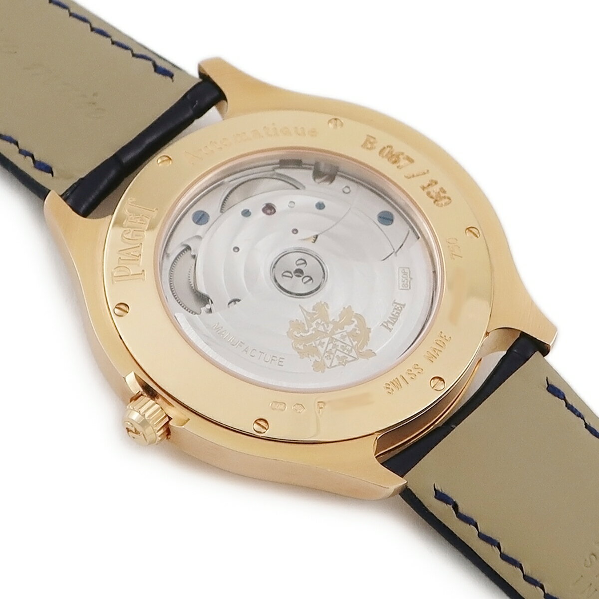 ＼最大3万円割引クーポン数量限定 8/11 2時まで／ ピアジェ PIAGET エンペラドール G0A33015 K18RG無垢 ネイビー デュアルタイム 限定 メンズ 腕時計自動巻き ネイビー 【中古】