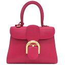 デルヴォー DELVAUX 2WAYバッグ ブリヨン ミニ ボックスカーフ ピンク ゴールド金具 ハンドバッグ ショルダー 斜め掛け 【保存袋】【中古】