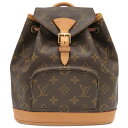 ルイヴィトン LOUIS VUITTON リュック・デイパック ミニ モンスリ モノグラムキャンバス モノグラム ゴールド金具 バックパック 茶 M51137 ...