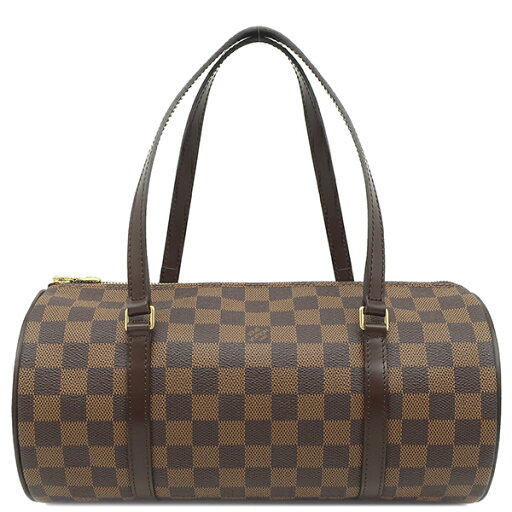 ルイヴィトン LOUIS VUITTON ハンドバッグ パピヨン 30 ダミエキャンバス ダミエエベヌ ゴールド金具 茶 N51303 DU1077【中古】 ルイヴィトン LOUIS VUITTON ハンドバッグ パピヨン 30 ダミエキャンバス ダミエエベヌ ゴールド金具 茶 N51303 DU1077【中古】