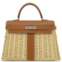 \全品PT2倍day 5/1限定 &最大3万円割引クーポン数量限定5/1-5/3/ エルメス HERMES ハンドバッグ ケリー35 ピクニック ラタン ヴォー...