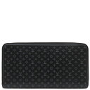 \最大4万円割引クーポン 数量限定/ ルイヴィトン LOUIS VUITTON 長財布 ナノグラム ジッピー ウォレット カーフ ノワール ゴールド金具 ロングウォレット ラウンドファスナー レザー 黒 M82233 RFID 【箱】【中古】