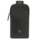 \最大3万円割引クーポン数量限定5/1-5/3/ フェンディ FENDI スマートフォンケース ストラップ ユー スマホケース付き レザー ブラック ゴールド金...