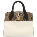 ルイヴィトン LOUIS VUITTON 2WAYバッグ シティスティーマー MINI カーフ パイソン ホワイト×ブラック ゴールド金具 白 ショルダー N9...