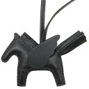 \最大3万円割引クーポン数量限定5/1-5/3/ エルメス HERMES バッグチャーム ロデオPM ペガサス アニューミロ ブラック 黒 ソーブラック Z刻印...
