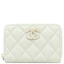 \最大4万円割引クーポン 数量限定/ シャネル CHANEL コインケース マトラッセ ストラス CCロゴ コインパース キャビアスキン グレージュ シャンパンゴールド金具 小銭入れ ラウンドファスナー CC ココマーク AP4177 ランダムシリアル 【箱】【中古】