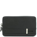 \最大3万円割引クーポン数量限定5/1-5/3/ プラダ PRADA ポーチ ロゴ スマホポーチ サフィアーノレザー NERO シルバー金具 クラッチバッグ セ...