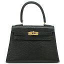 \全品PT2倍day 5/1限定 &最大3万円割引クーポン数量限定5/1-5/3/ エルメス HERMES 2WAYバッグ ケリー20 リザード ブラック ゴー...