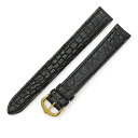 \最大3万円割引クーポン数量限定5/1-5/3/ カルティエ Cartier 純正 替え クロコバンド ベルト ストラップ 純正PG製尾錠付き 15mm 黒 レ...