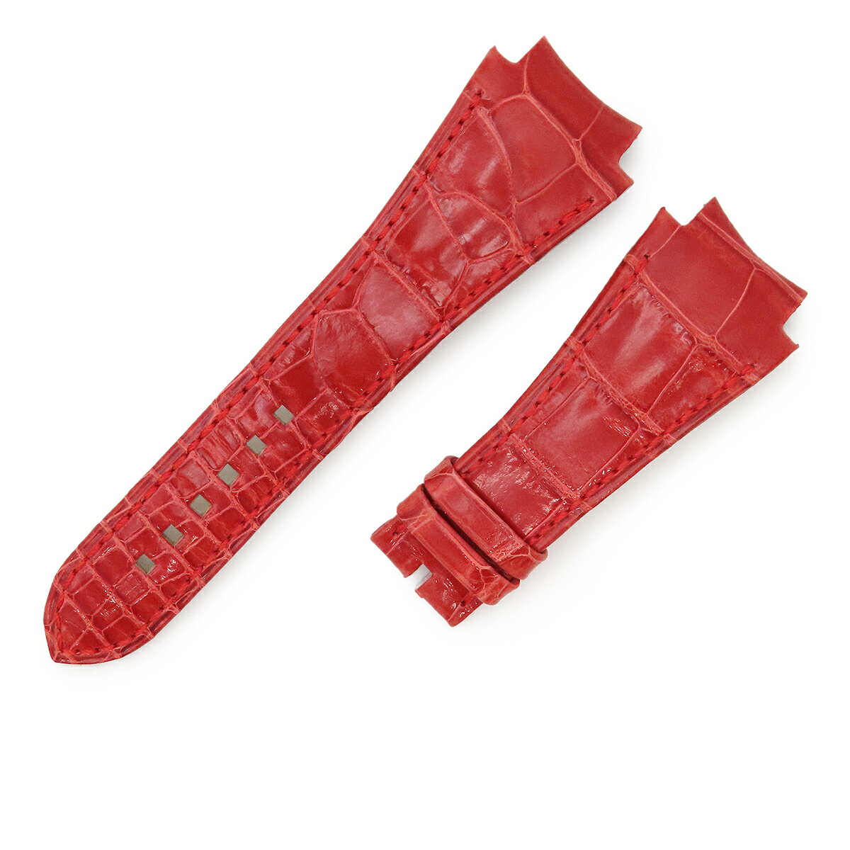 \10%OFFセール &最大3万円割引クーポン/ ハリーウィンストン Harry Winston 新品同様 純正 クロコ ベルト 替え ストラップ 28mm 赤 シャイニー メンズ 腕時計 【中古】