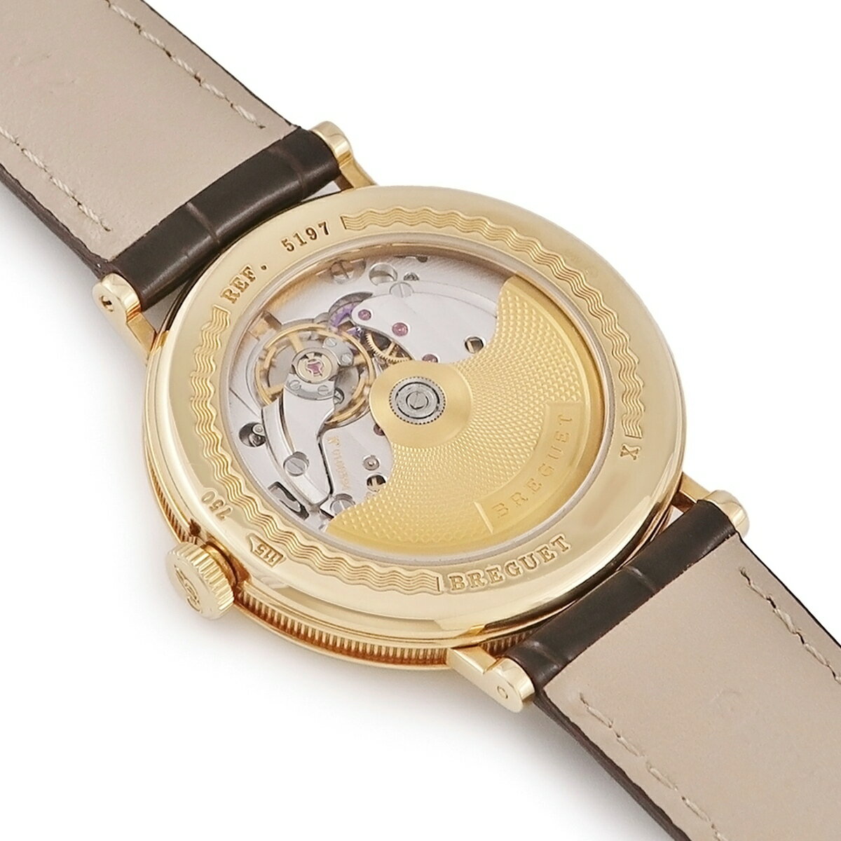 ブレゲ BREGUET クラシック シリシオン 5197BA/15/986 K18YG無垢 ローマン ブレゲ針 コインエッジ メンズ 腕時計自動巻き シルバー 【中古】