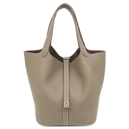 エルメス HERMES ハンドバッグ ピコタンロックMM トリヨンクレマンス エトゥープ シルバー金具 新品 未使用 グレージュ W刻印(2024年製) 【箱】【中古】 エルメス HERMES ハンドバッグ ピコタンロックMM トリヨンクレマンス エトゥープ シルバー金具 新品 未使用 グレージュ W刻印(2024年製) 【箱】【中古】