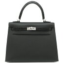 エルメス HERMES 2WAYバッグ ケリータッチ25 外縫い ニロティカス ヴォ―マダム ブラック シルバー金具 新品 未使用 黒 クロコ ショルダー U刻...