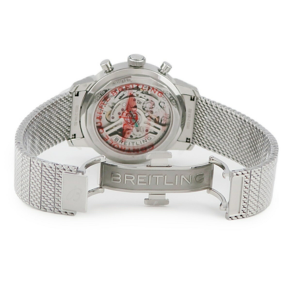 ＼ポイント5倍＆ 最大3万円割引クーポン数量限定／ ブライトリング BREITLING トップタイム B01 フォード サンダーバード AB01766A1A1A1 AB0176 未使用 ホワイト メンズ 腕時計自動巻き ホワイト 【中古】