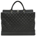 \最大3万円割引クーポン数量限定/ シャネル CHANEL 2WAYバッグ マトラッセ ポートベロー ヴィンテージカーフスキン ブラック シルバー金具 黒 ココ...