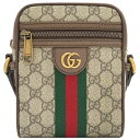 \最大4万円割引クーポン 数量限定/ グッチ GUCCI ショルダーバッグ オフィディア ミニ メッセンジャーバッグ GGスプリームキャンバス ベージュXエボニー ヴィンテージ金具 ダブルG 茶 598127【中古】
