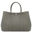 \8/1限定全品PT2倍 &最大3万円割引クーポン数量限定/ エルメス HERMES トートバッグ ガーデンパーティーTPM ネゴンダ グリメイヤー シルバー金...