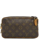 ルイヴィトン LOUIS VUITTON ショルダーバッグ ポシェット マルリーバンドリエール モノグラムキャンバス モノグラム ゴールド金具 茶 斜め掛け M...