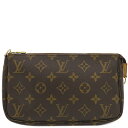 \最大3万円割引クーポン数量限定 7/1~/ ルイヴィトン LOUIS VUITTON アクセサリーポーチ ポシェット アクセソワール モノグラムキャンバス モノグラム ゴールド金具 茶 ポーチ ハンドバッグ M51980 VI0024【中古】