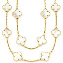 ヴァンクリーフアーペル Van Cleef & Arpels ネックレス ヴィンテージ アルハンブラ 20モチーフ K18YG マザーオブパール パールホワイト...
