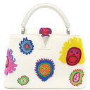 ルイヴィトン LOUIS VUITTON 2WAYバッグ カプシーヌMM トリヨンレザー ホワイト シルバー金具 白 ハンドバッグ ショルダーバッグ 草間彌生 わが永遠の魂 M21726 【箱】【中古】