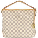 ルイヴィトン LOUIS VUITTON ショルダーバッグ ディライトフル MM ダミエアズールキャンバス ダミエアズール ゴールド金具 白 N41448 RI0167【中古】